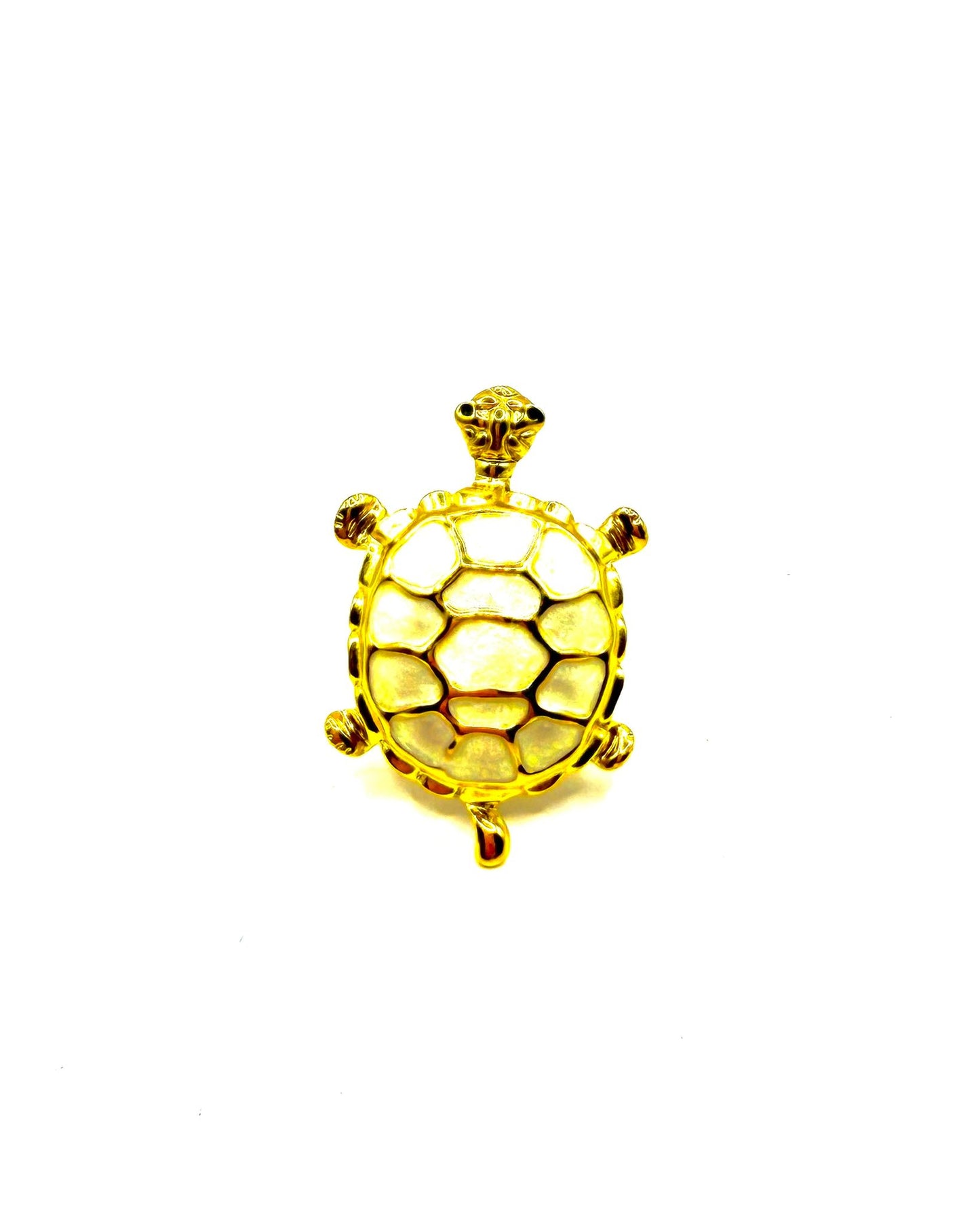 White Turtle Ring