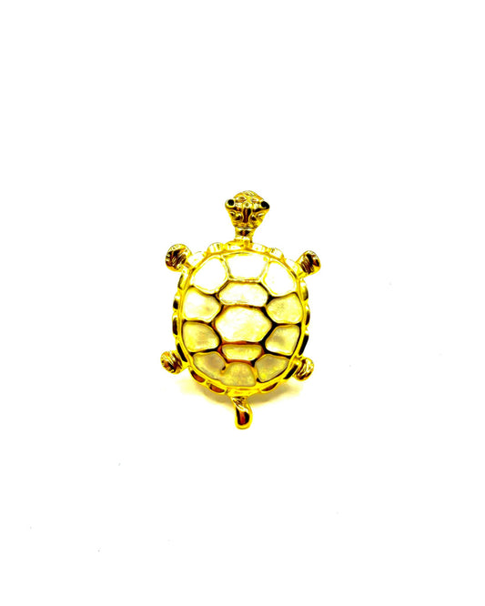 White Turtle Ring