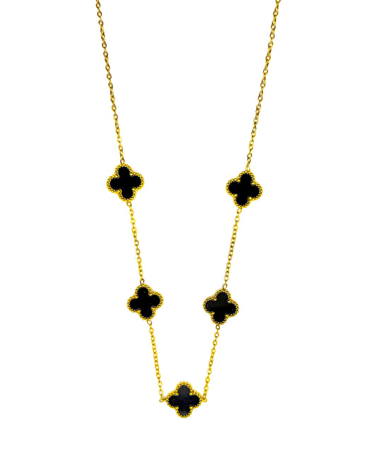 Cleff Necklace Black