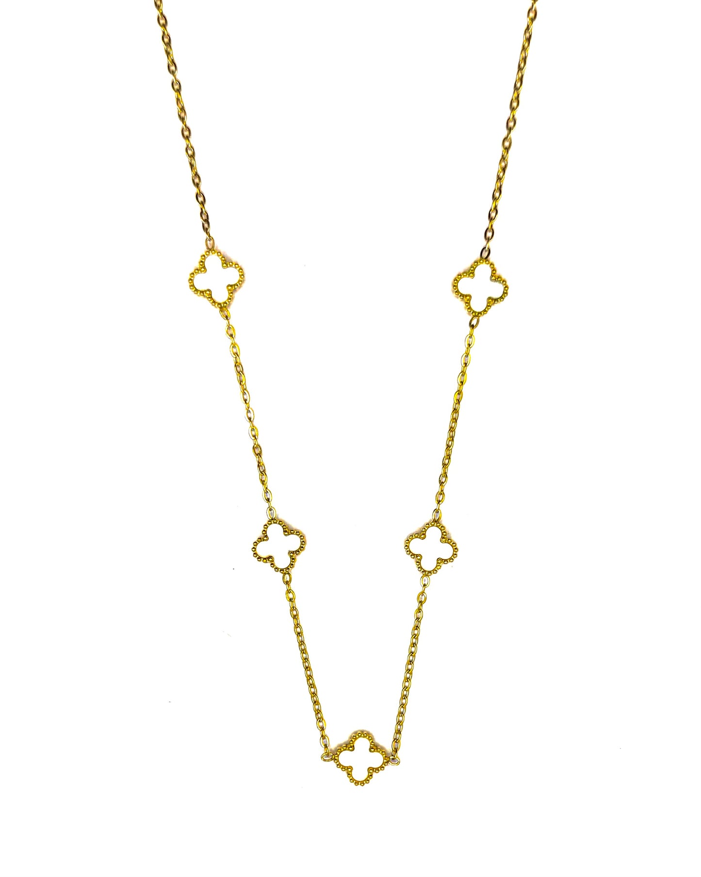 Mini Cleff Necklace White