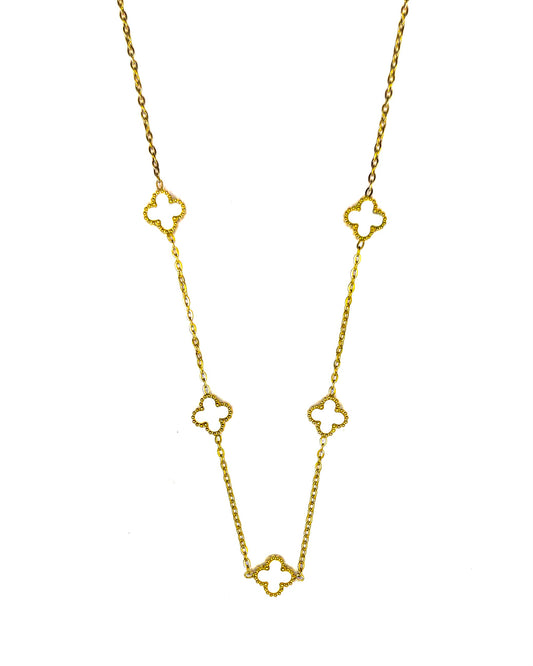 Mini Cleff Necklace White