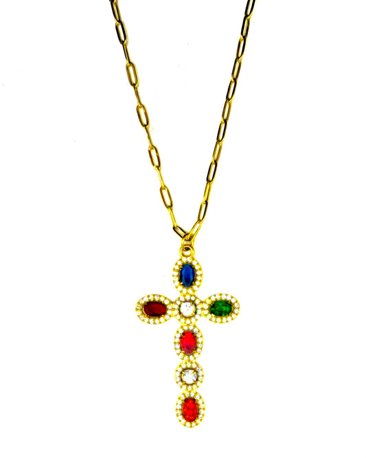 Colorful Gold Cross